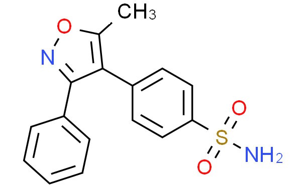 Molecular structure of Valdecoxib Molecular structure of Valdecoxib